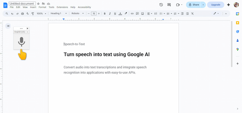 Select language and speak