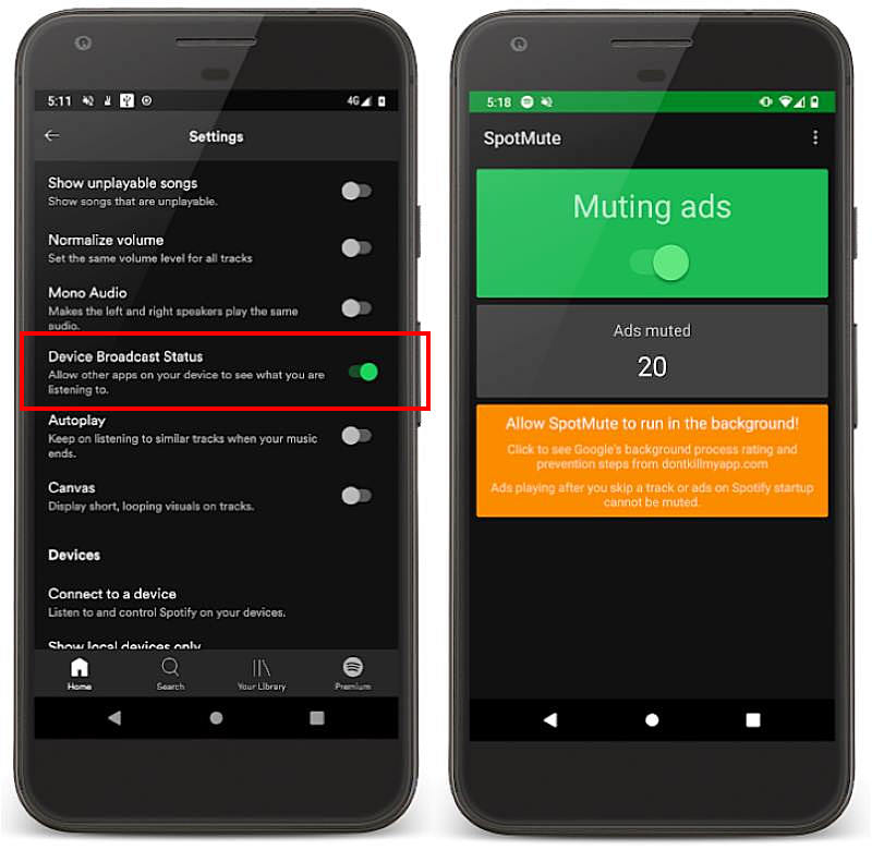 Spotify Setting