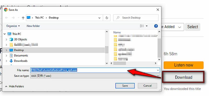 Location of Audible Books on Windows