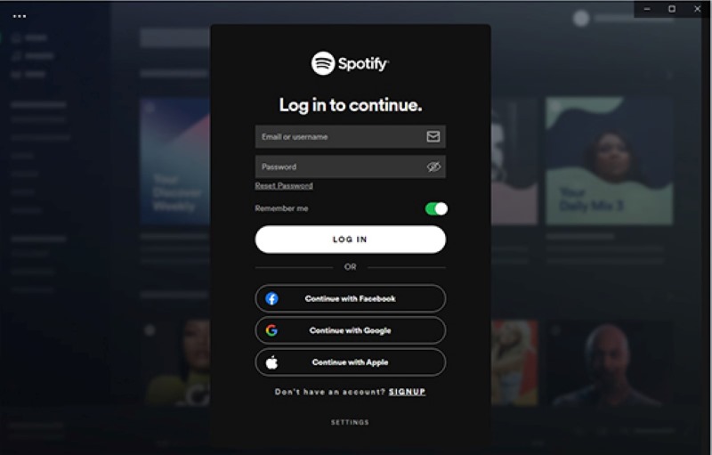 Login Spotify On Computer