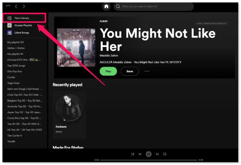 Open Your Spotify Library