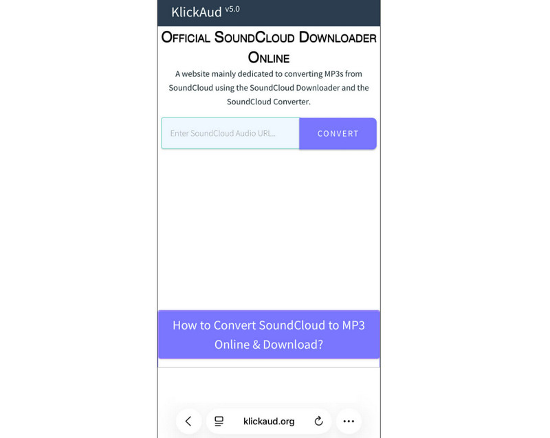 Klickaud Online Soundcloud Downloader