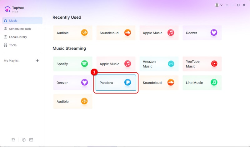 Topvox Pandora Music Streaming