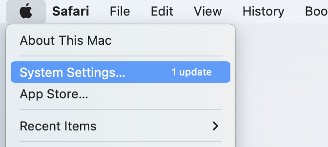 Mac Apple Menu System