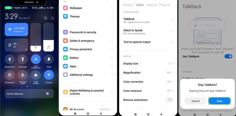 Two Finger Android Turn Off Talkback