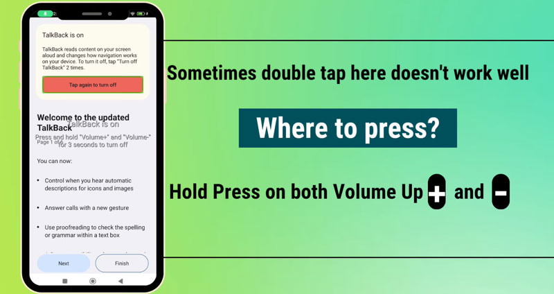 Volume Button Android Turn Off Talkback