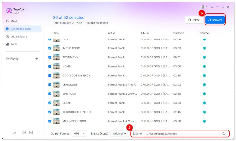 Begin to Convert Amazon Music
