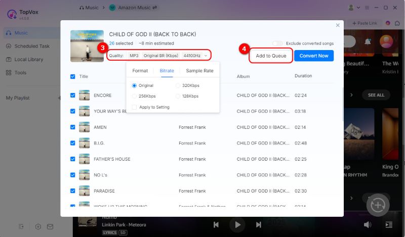 Change Output Settings