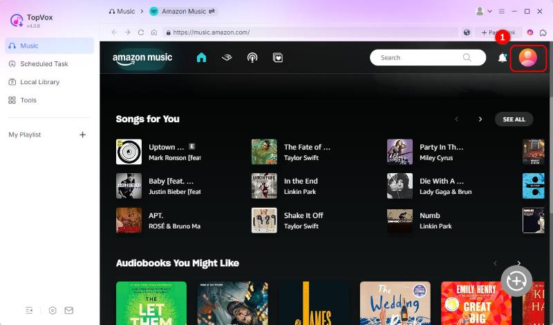 Log in Amazon Music Account