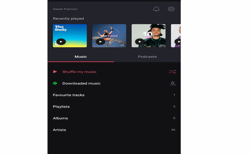 Deezer App Favorites