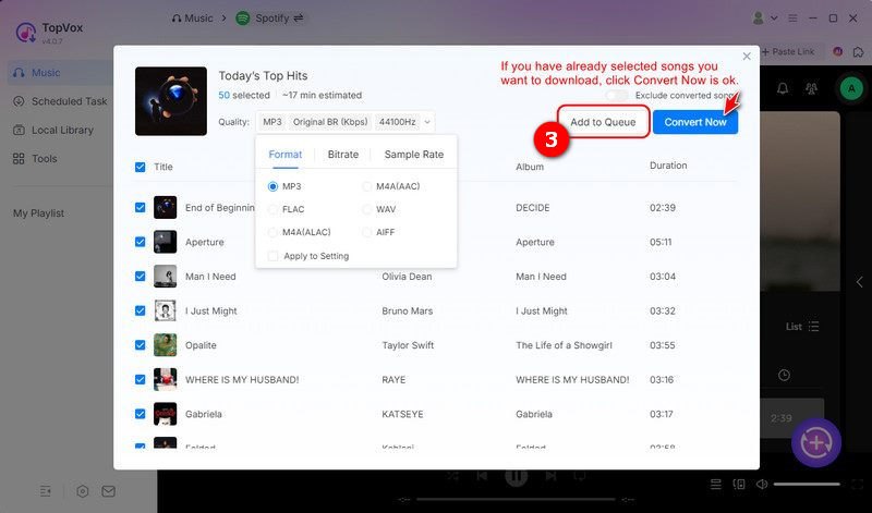 Add Spotify Tracks to Queue