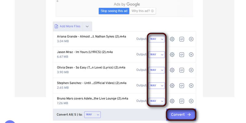 Convert M4a To Wav Online Infreeconvert