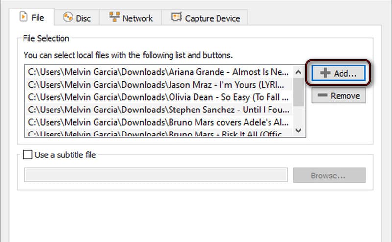 Import M4A Source In Vlc