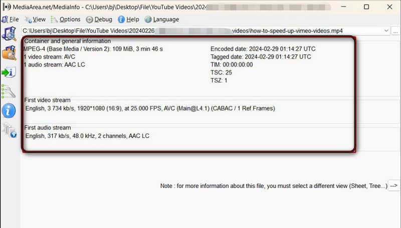 See M4A Codec in MediaInfo