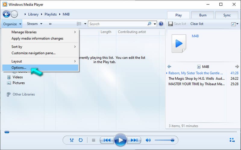 Access Rip Settings In Windows Media Player