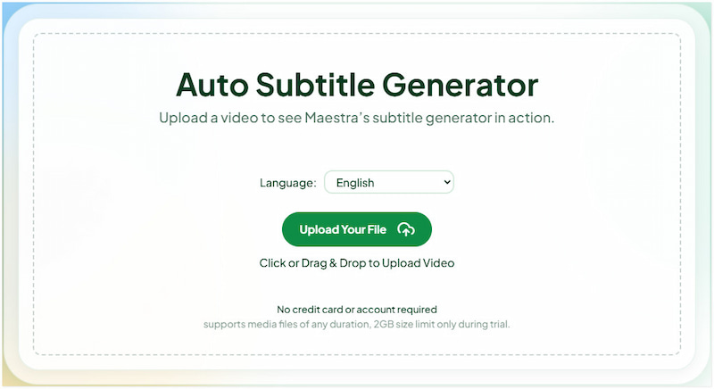Maestra Ai Audio Subtitle-generator