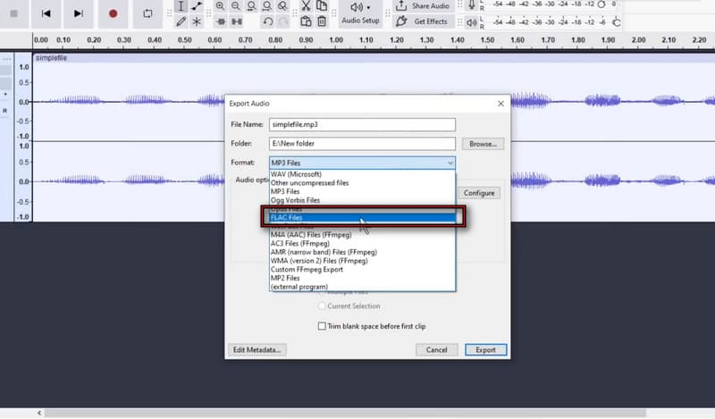 Import Mp3 And Export As Flac In Audacity