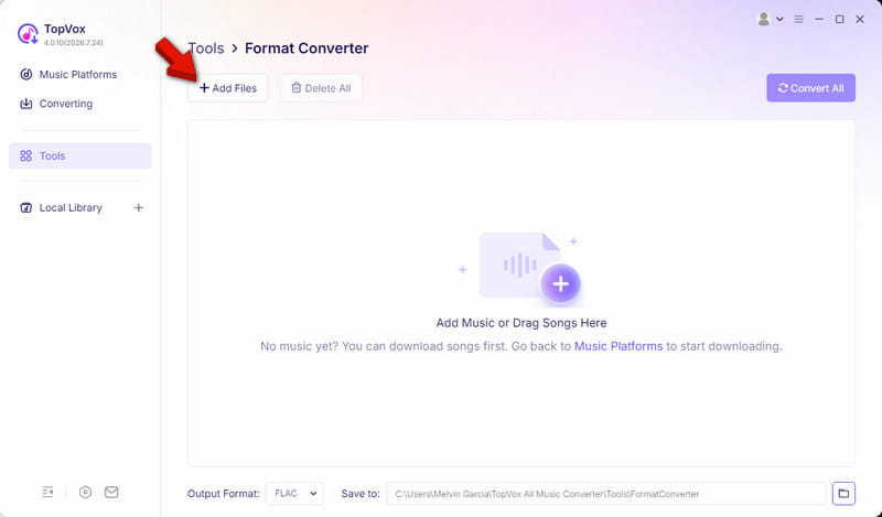 Import Mp3 Files For Conversion In Topvox
