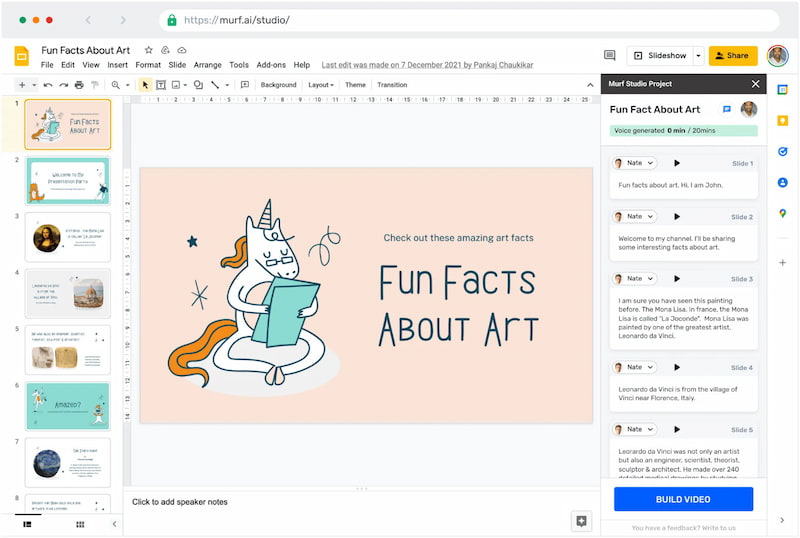 Murf Ai Google Slide