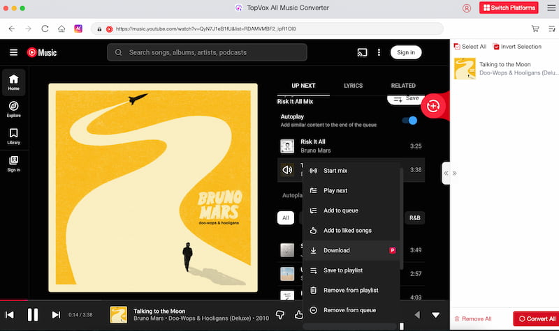 Topvox All Music Converter Youtube Music Download