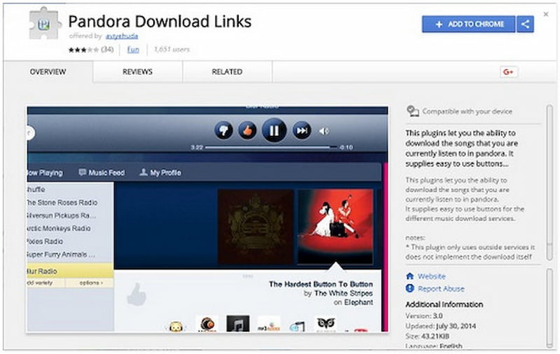 Export Pandora Music