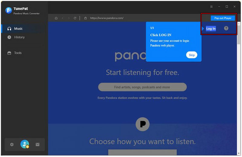 Sign In Pandora Account