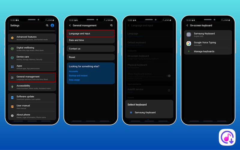 Turn on samsung speech to text