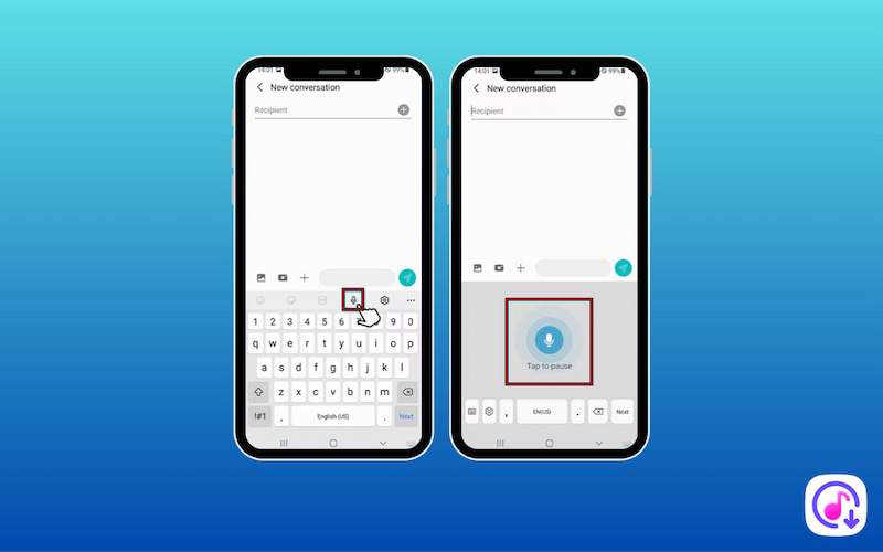 Use samsung speech to text on chat