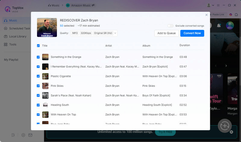 Topvox All Music Converter Alternative to Sidify