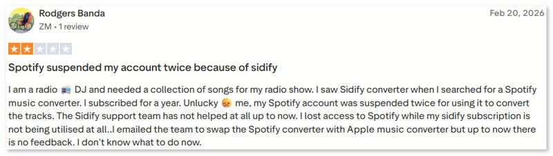 Sidify Account Issue
