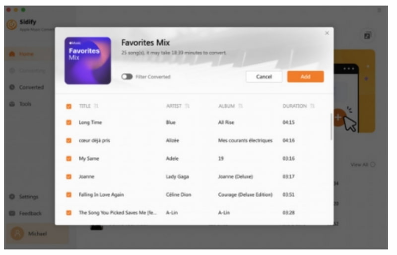 Sidify Apple Music Add