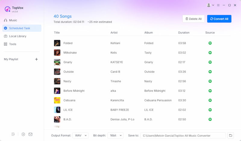 Topvox All Music Converter Alternative to Sidify