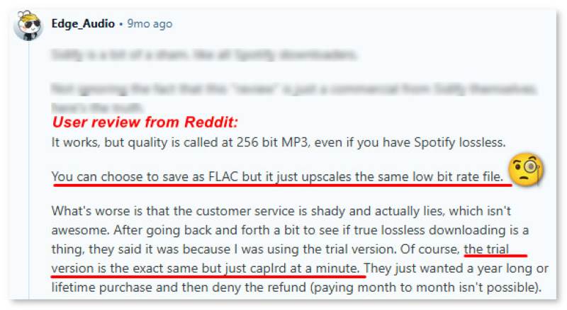 User Review From Reddit