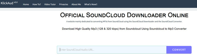Klickaud Online Soundcloud Downloader