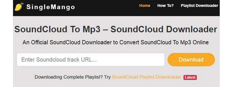Singlemango Online Soundcloud Downloader