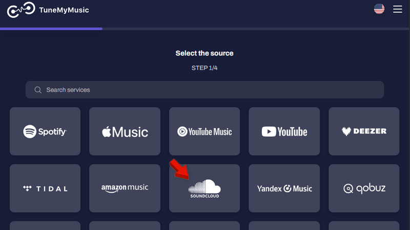 Set Souncloud As Source Platform In Tune My Music