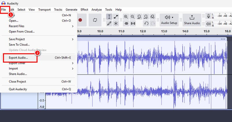 File Export Audio Audacity