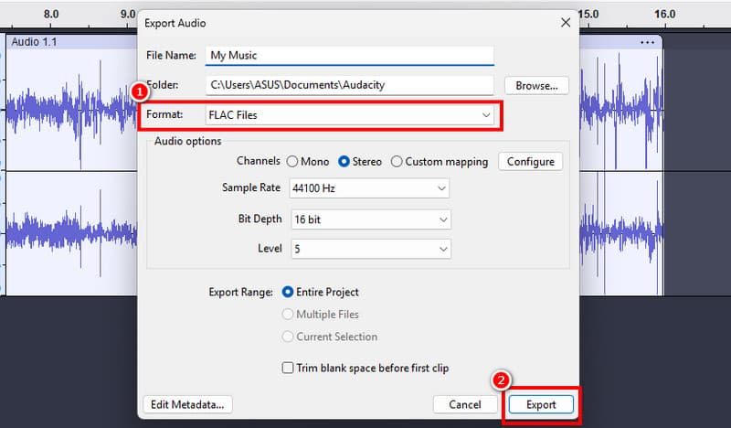 Flac Export Audacity