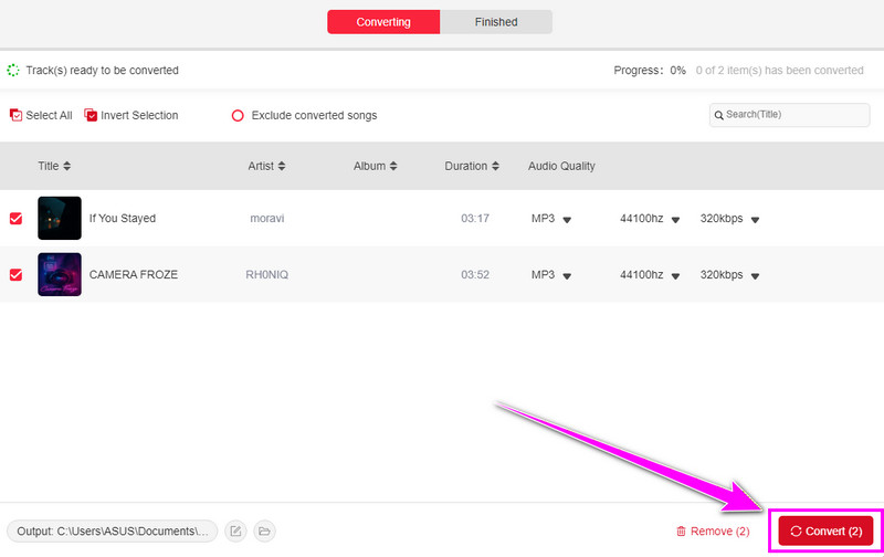 Select MP3 Convert Topvox