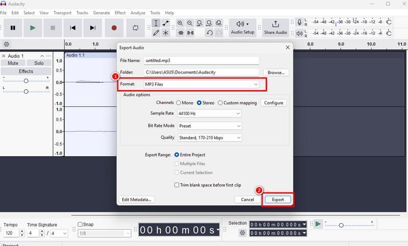 Soundcloud to MP3 Audacity