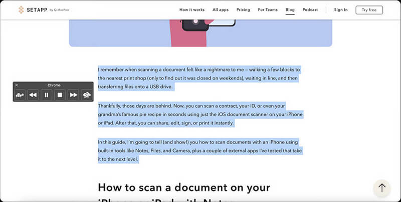 Enable Speak Selection