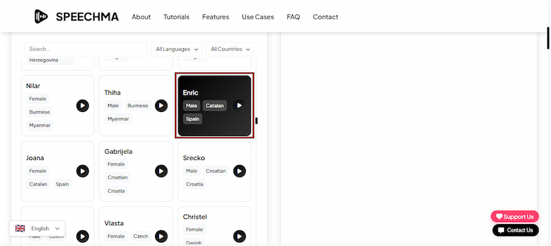 Select Language And Country