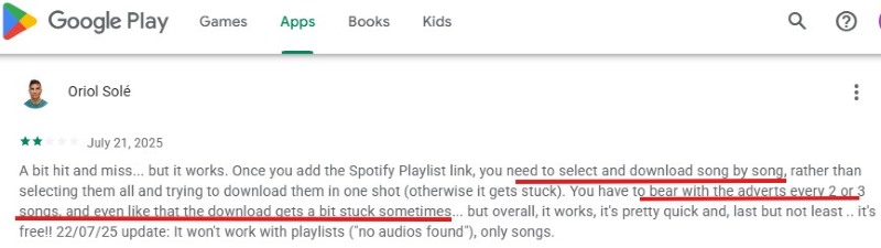 Spotimate Googleplay Review