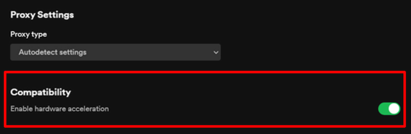 Spotify Compatibility Off