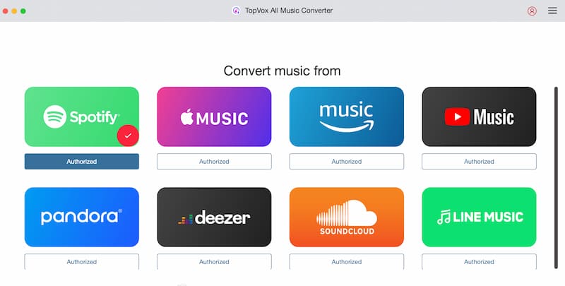 Topvox All Music Converter Spotify Platform