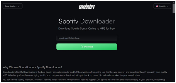 Soundloaders.com Interface