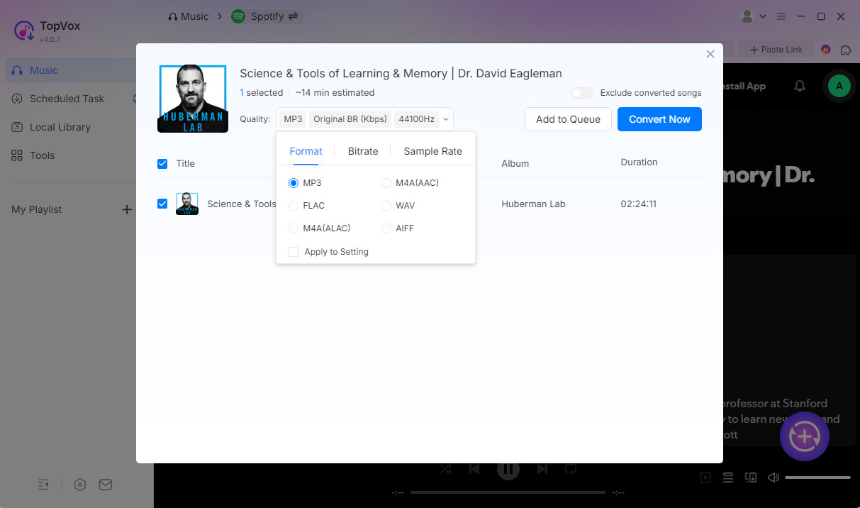 Convert Podcast to MP3