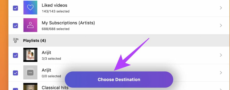 Tunemymusic Platforms Choose Destination