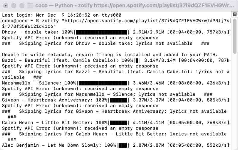 Zotify Save Spotify Music