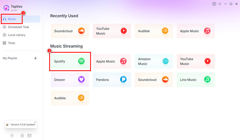 Click Spotify Topvox